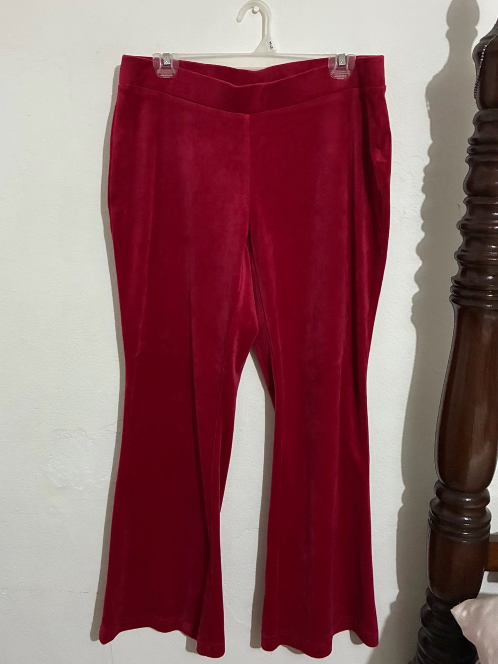 Juicy Couture Crimson Velvet Flare Pants